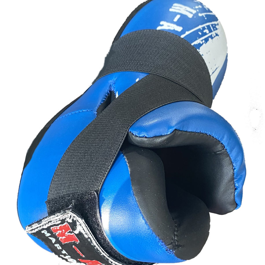 Martial Arts U.K SHINE Sparring Feet Pads Blue and White Splash MAUK