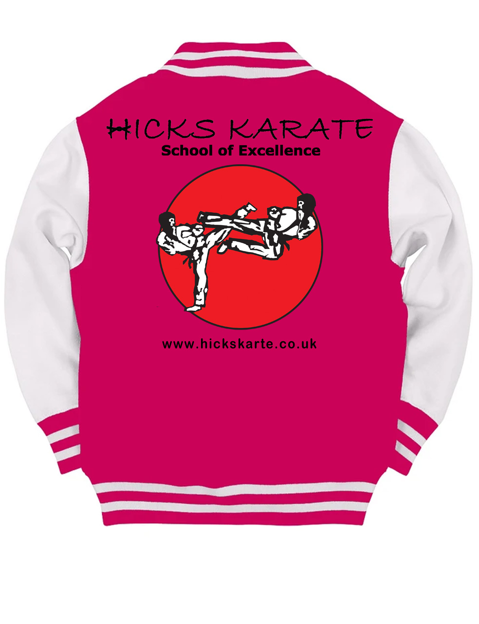 varsity jack white and pink back