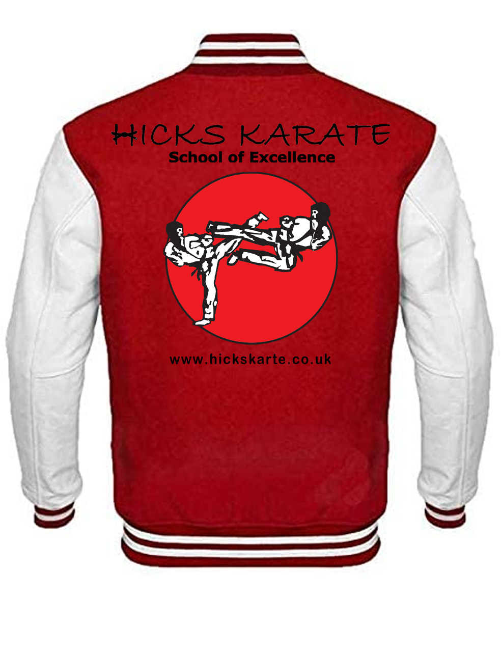 varsity jack white and red back